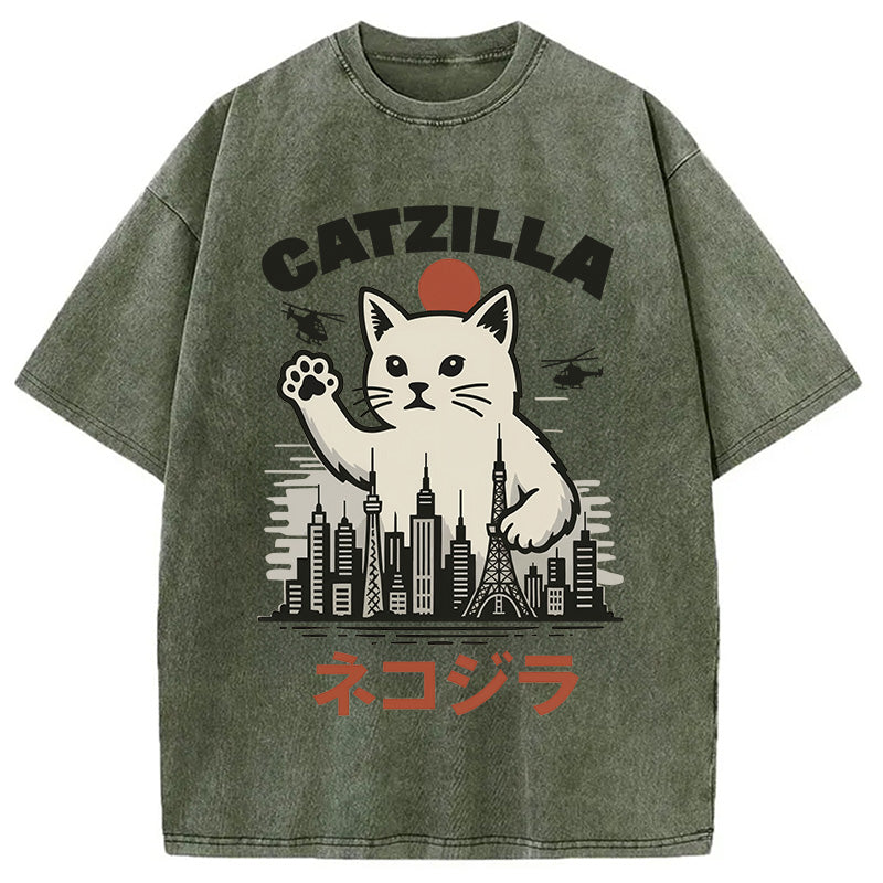 bbb Feline Fury Over Tokyo Washed T-Shirt