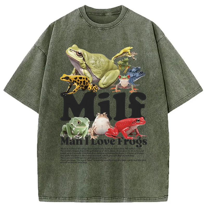 bbb Man I Love Frogs Washed T-Shirt