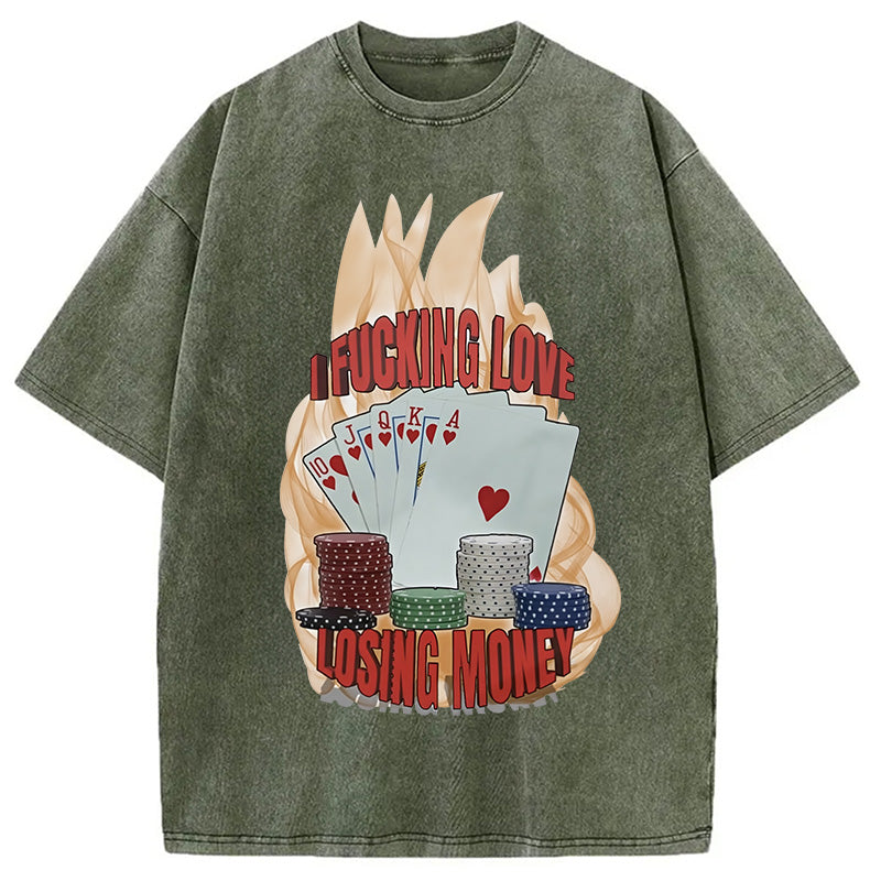 bbb I Love Losing Money Washed T-Shirt