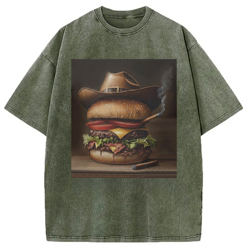 bbb Funny Hamburger Meme Washed T-Shirt