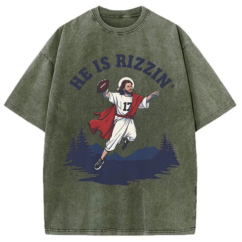 bbb He Is Rizzin' Washed T-Shirt