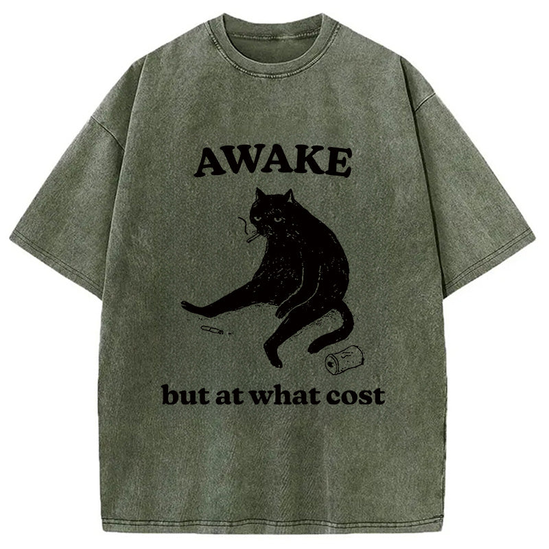 bbb Decadent Smoking Cat Washed T-Shirt