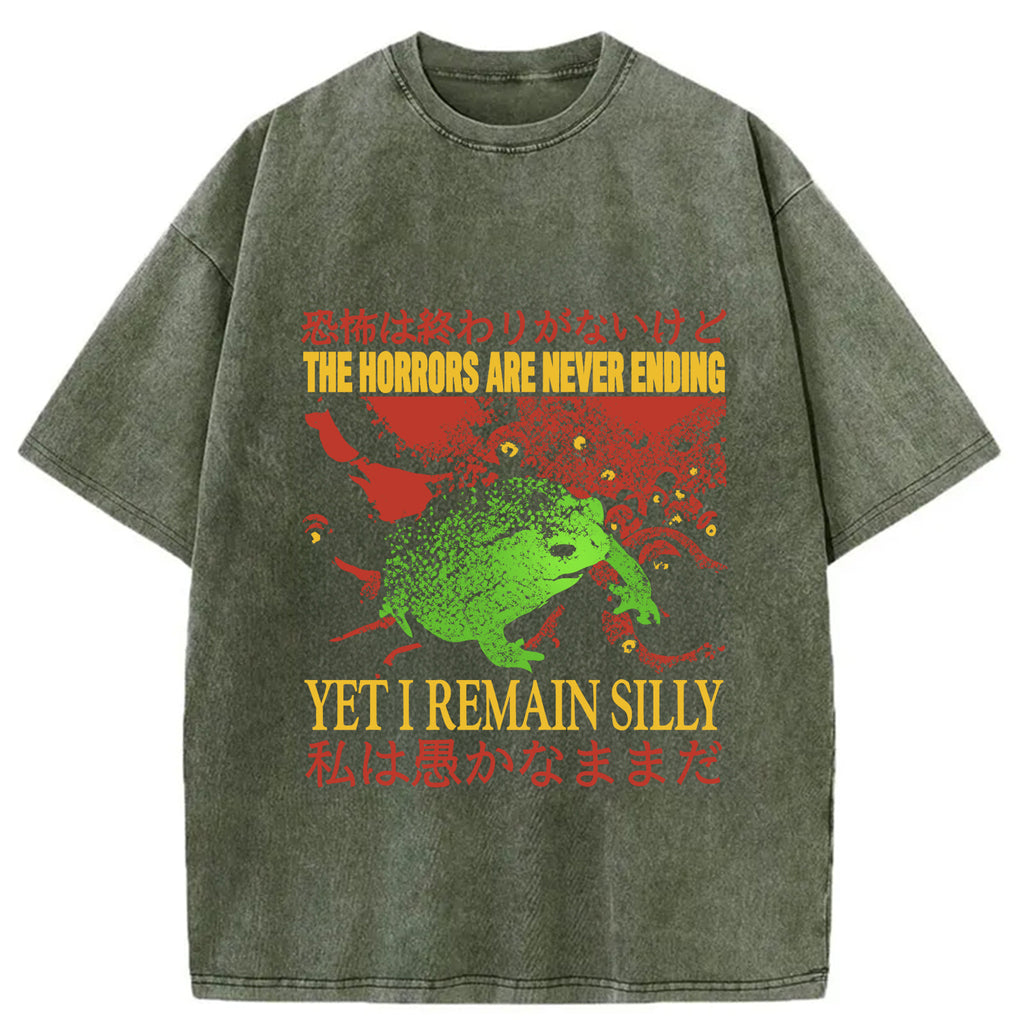 bbb The Horrors are Never Ending Washed T-Shirt