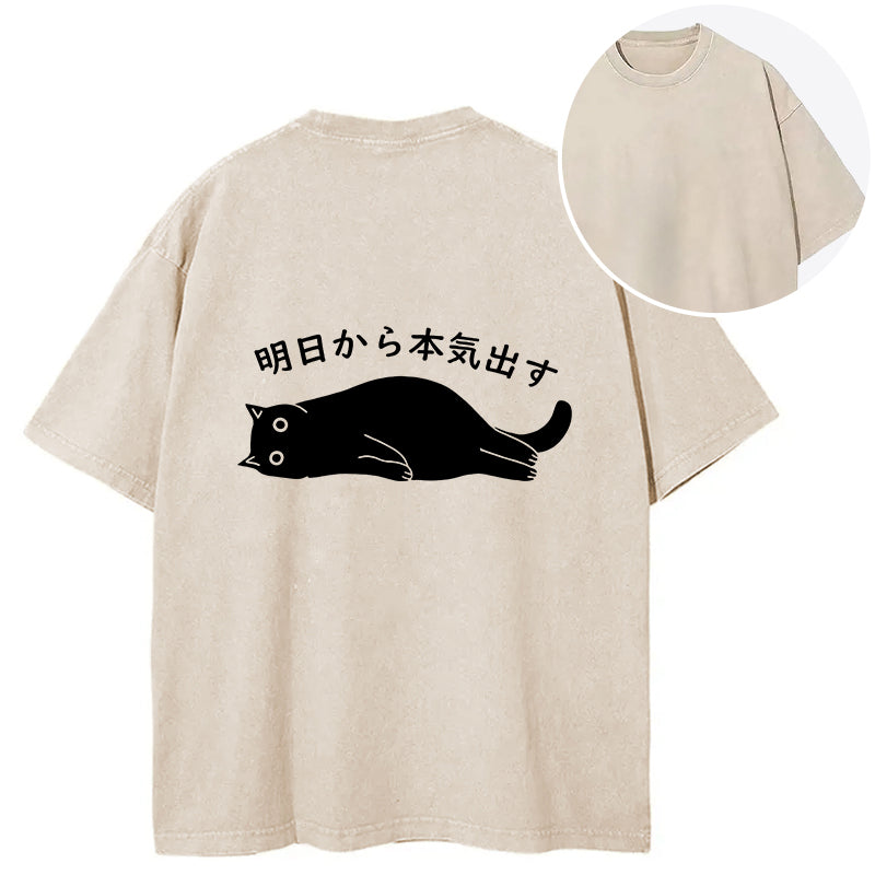 bbb I'm Going To Get Serious Tomorrow Back Washed T-Shirt