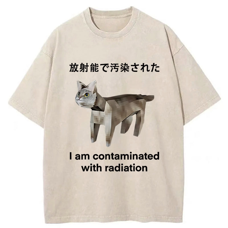 bbb Cat Contaminated By Radiation Washed T-Shirt