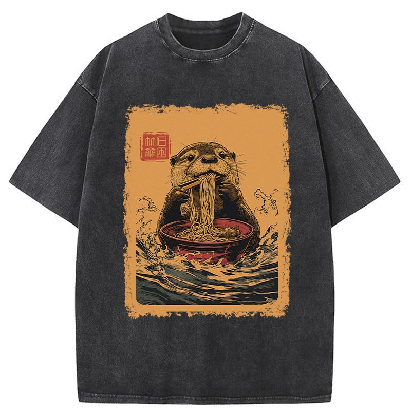 bbb Ramen Lover Otter Washed T-Shirt