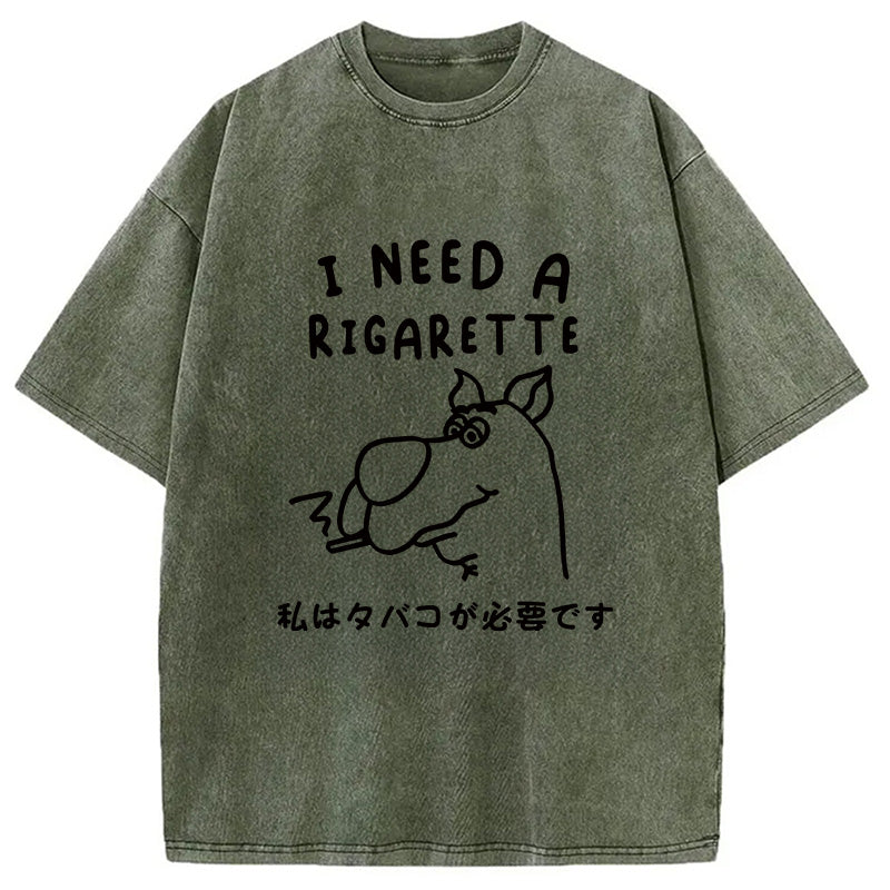 bbb I Need a Rigarette Washed T-Shirt