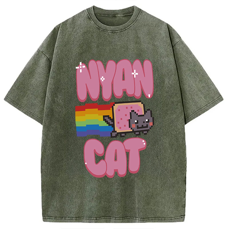 bbb Nyan Cat Pride Washed T-Shirt