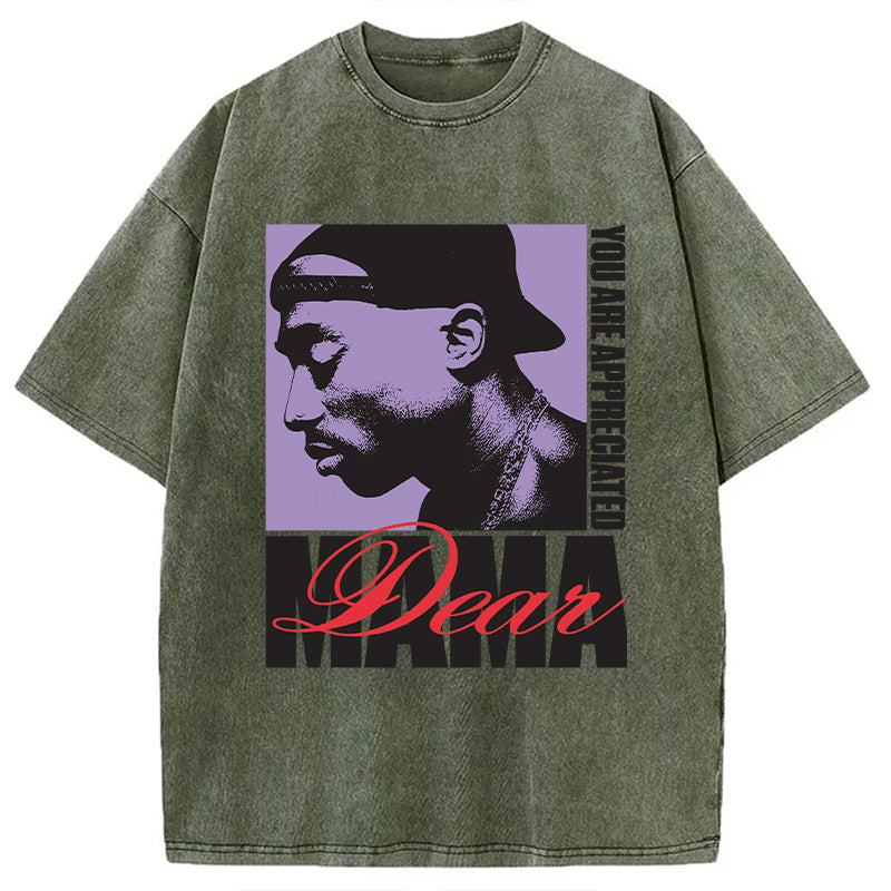 bbb Tupac Dear Mama Appreciated Washed T-Shirt