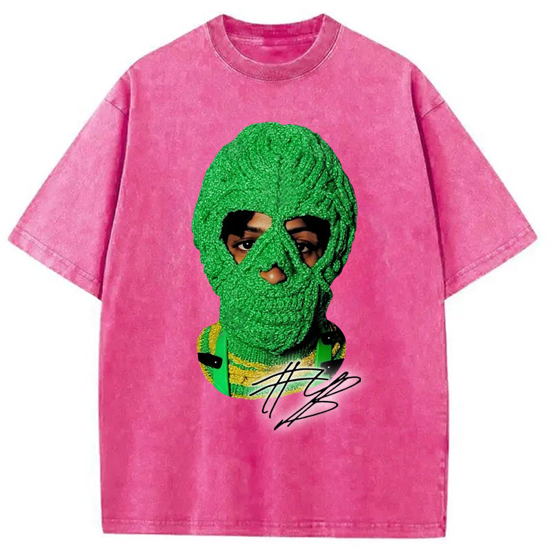 bbb NBA Youngboy Big Face Masa Washed T-Shirt