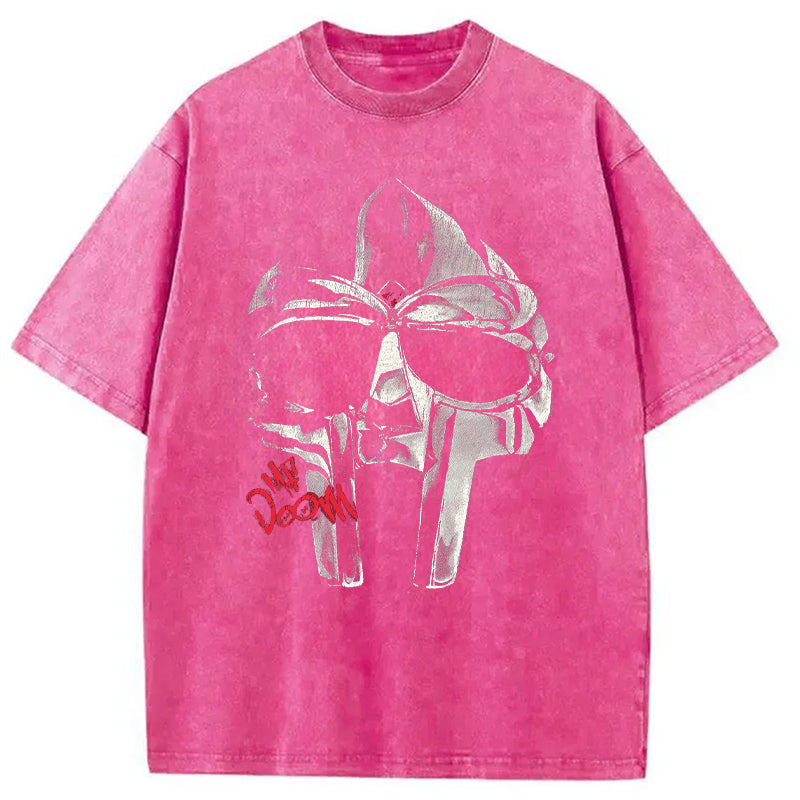 bbb Mf DOOM Halftone Illustration Washed T-Shirt