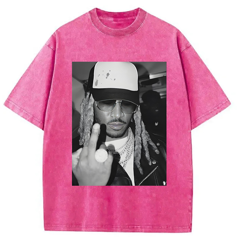 bbb Retro Future Hiphop Rapper Washed T-Shirt