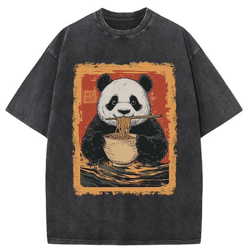 bbb Ramen Lover Panda Washed T-Shirt