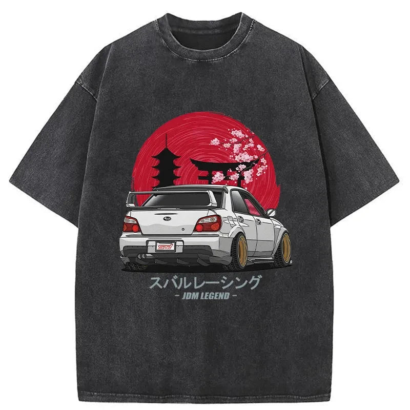 bbb Subaru Racing Car Japanese Washed T-Shirt