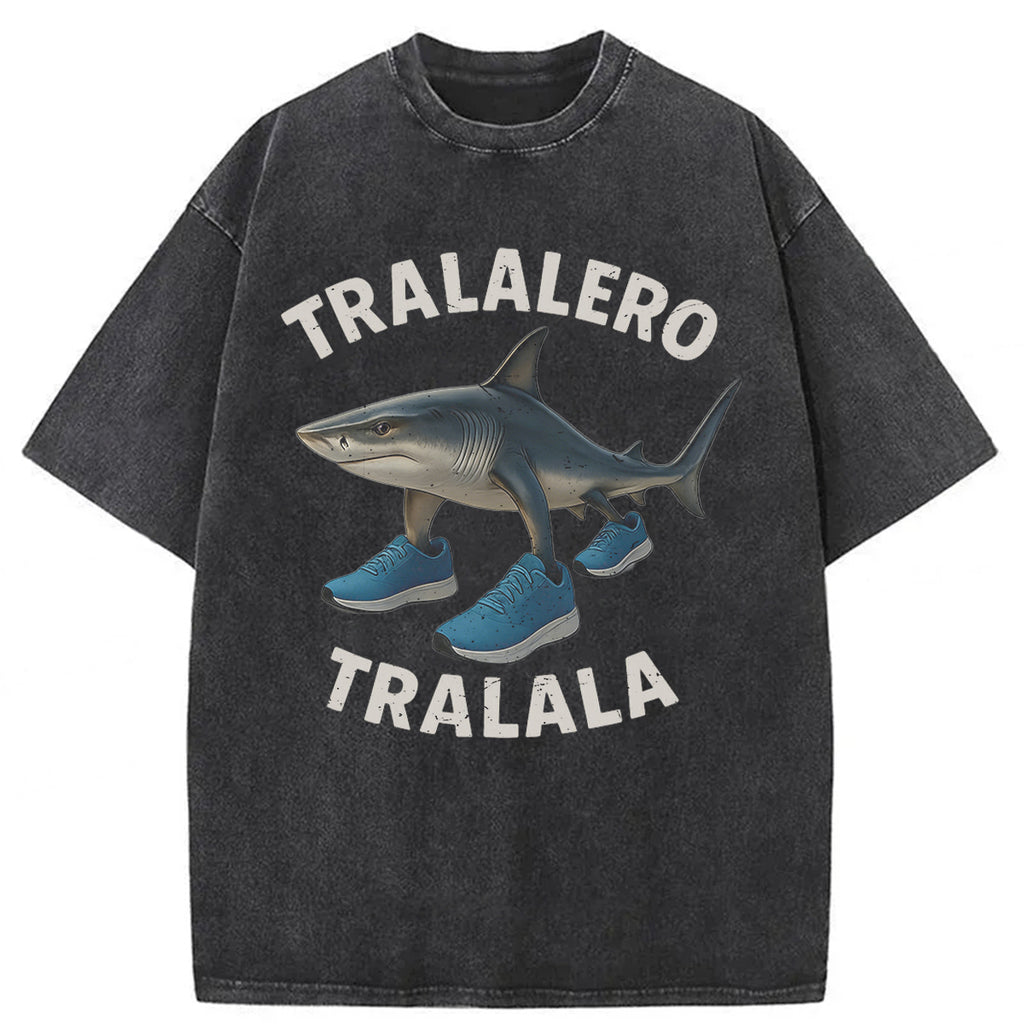 bbb Tralalero Tralala Shark Washed T-shirt