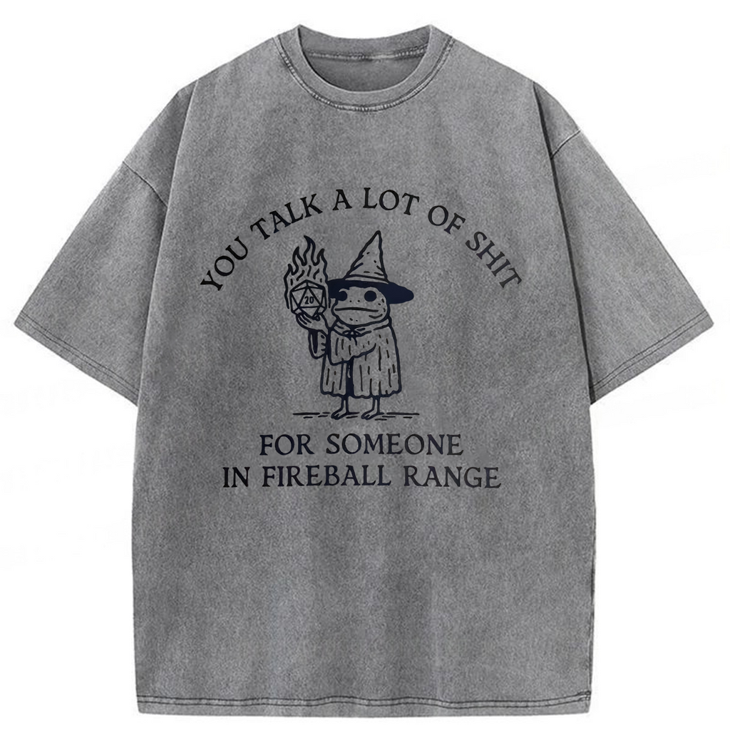 bbb Frog Wizard You Talk A Lot Of Shit Washed T-shirt