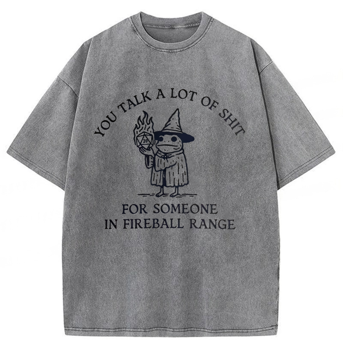bbb Frog Wizard You Talk A Lot Of Shit Washed T-shirt
