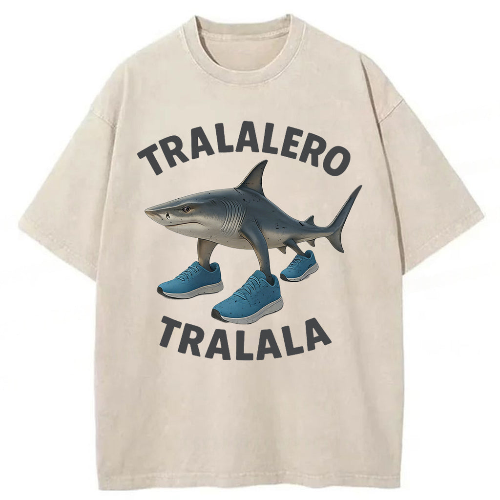 bbb Tralalero Tralala Shark Washed T-shirt