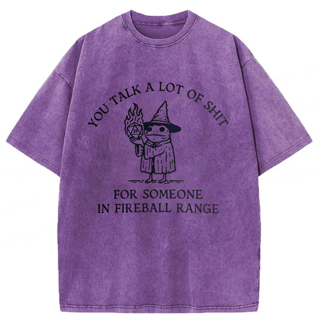 bbb Frog Wizard You Talk A Lot Of Shit Washed T-shirt