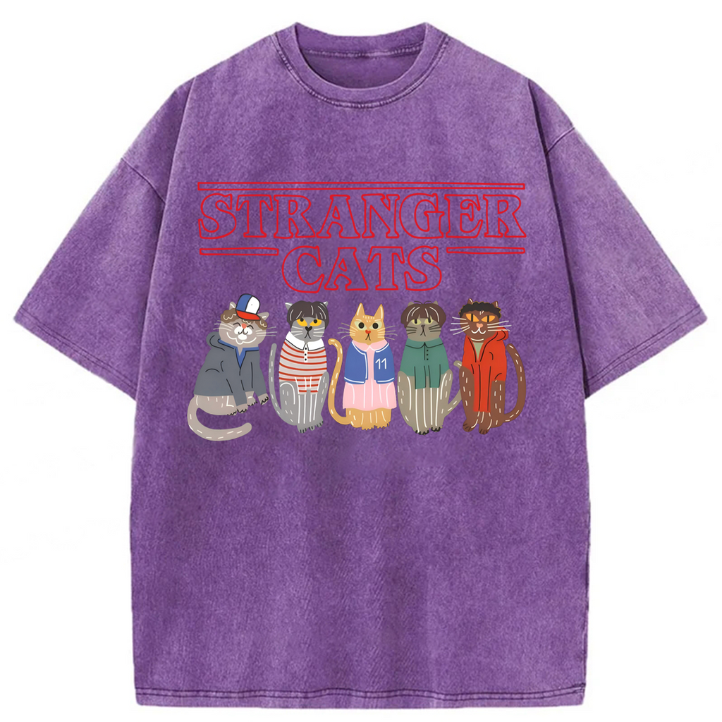 bbb Stranger Cats Washed T-shirt