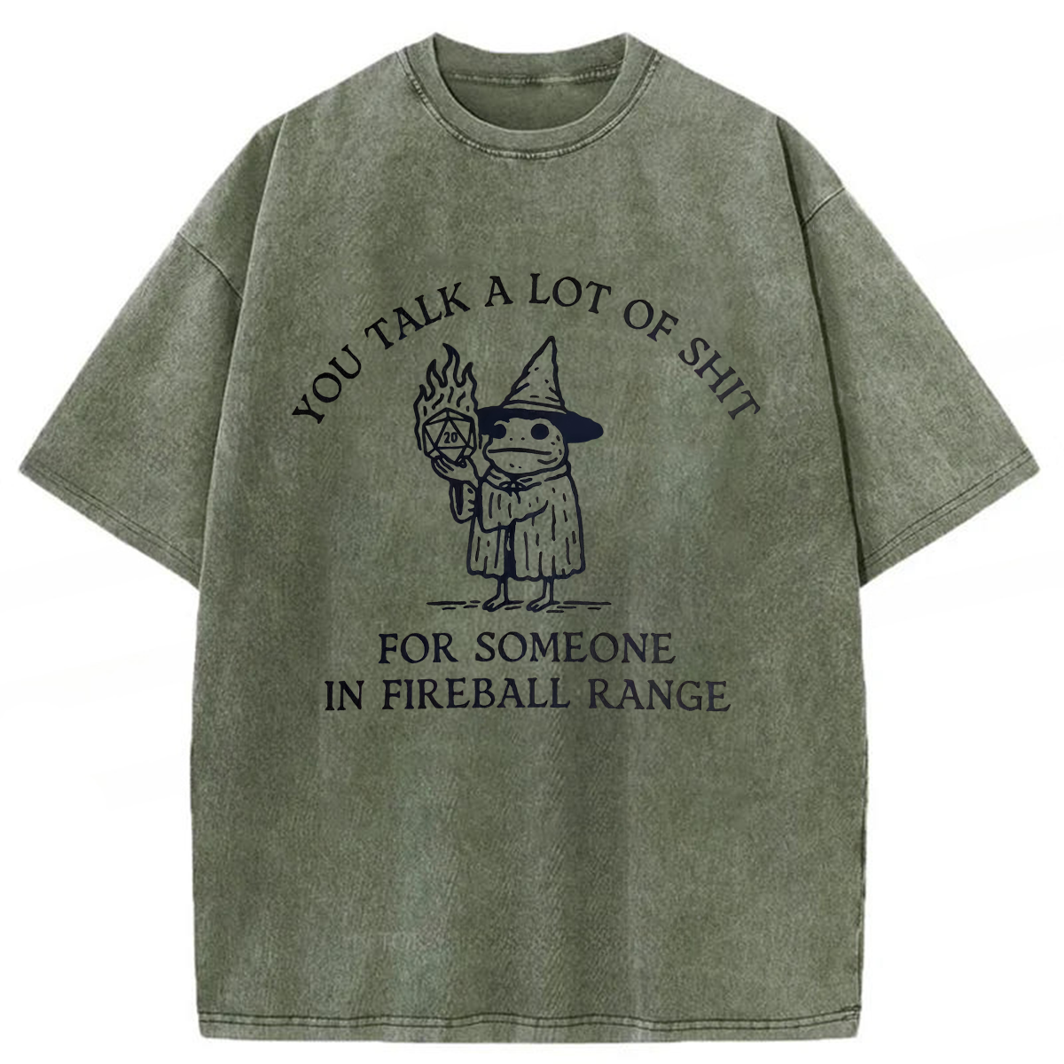 bbb Frog Wizard You Talk A Lot Of Shit Washed T-shirt