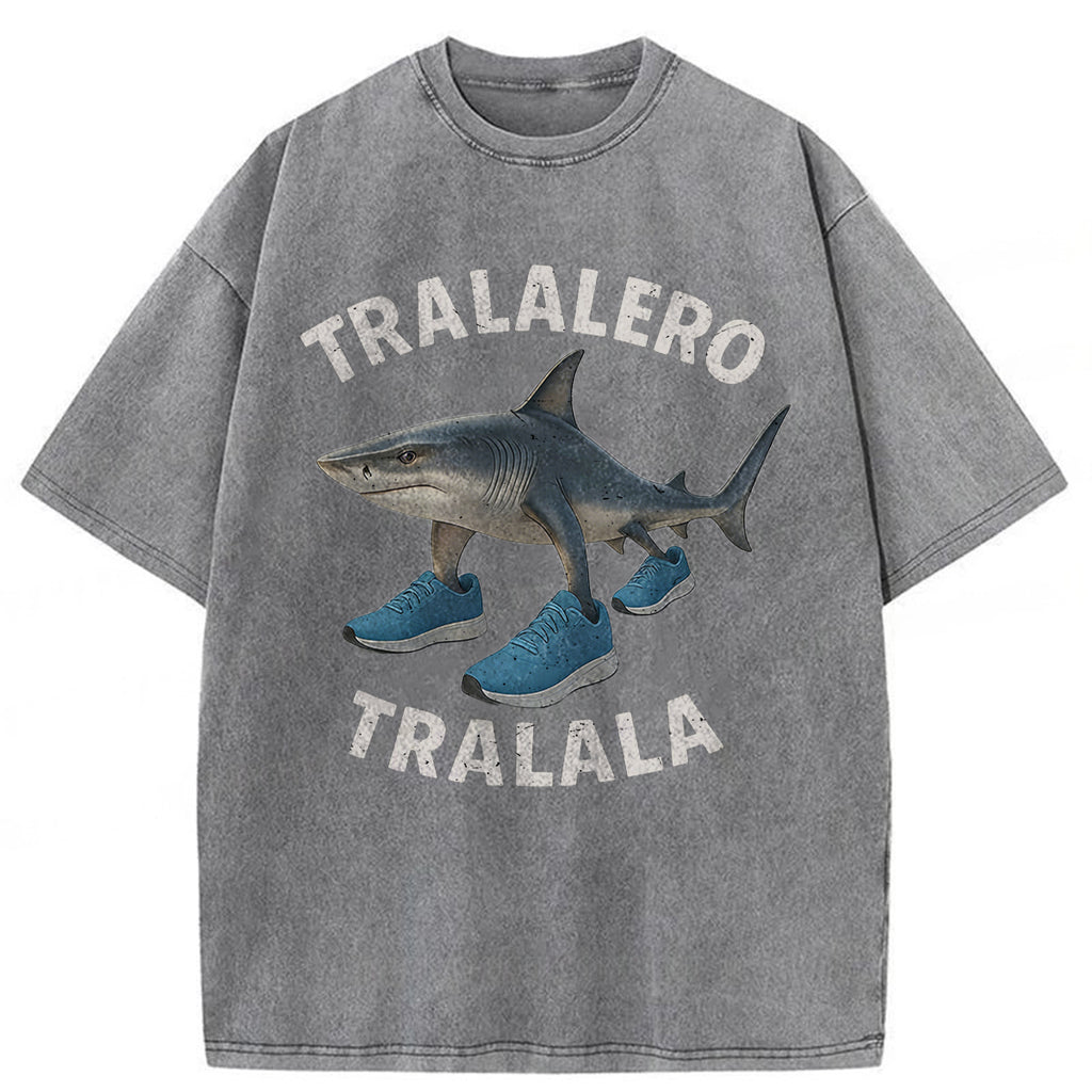 bbb Tralalero Tralala Shark Washed T-shirt