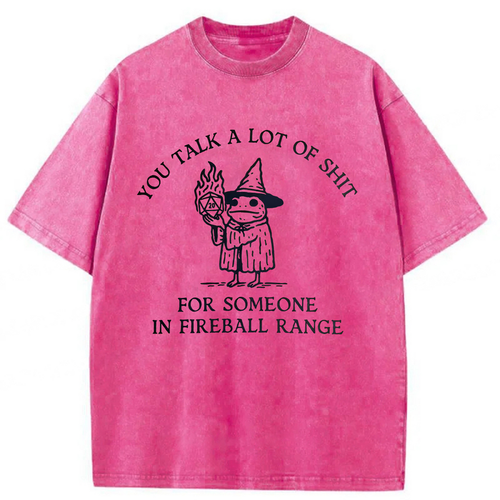 bbb Frog Wizard You Talk A Lot Of Shit Washed T-shirt