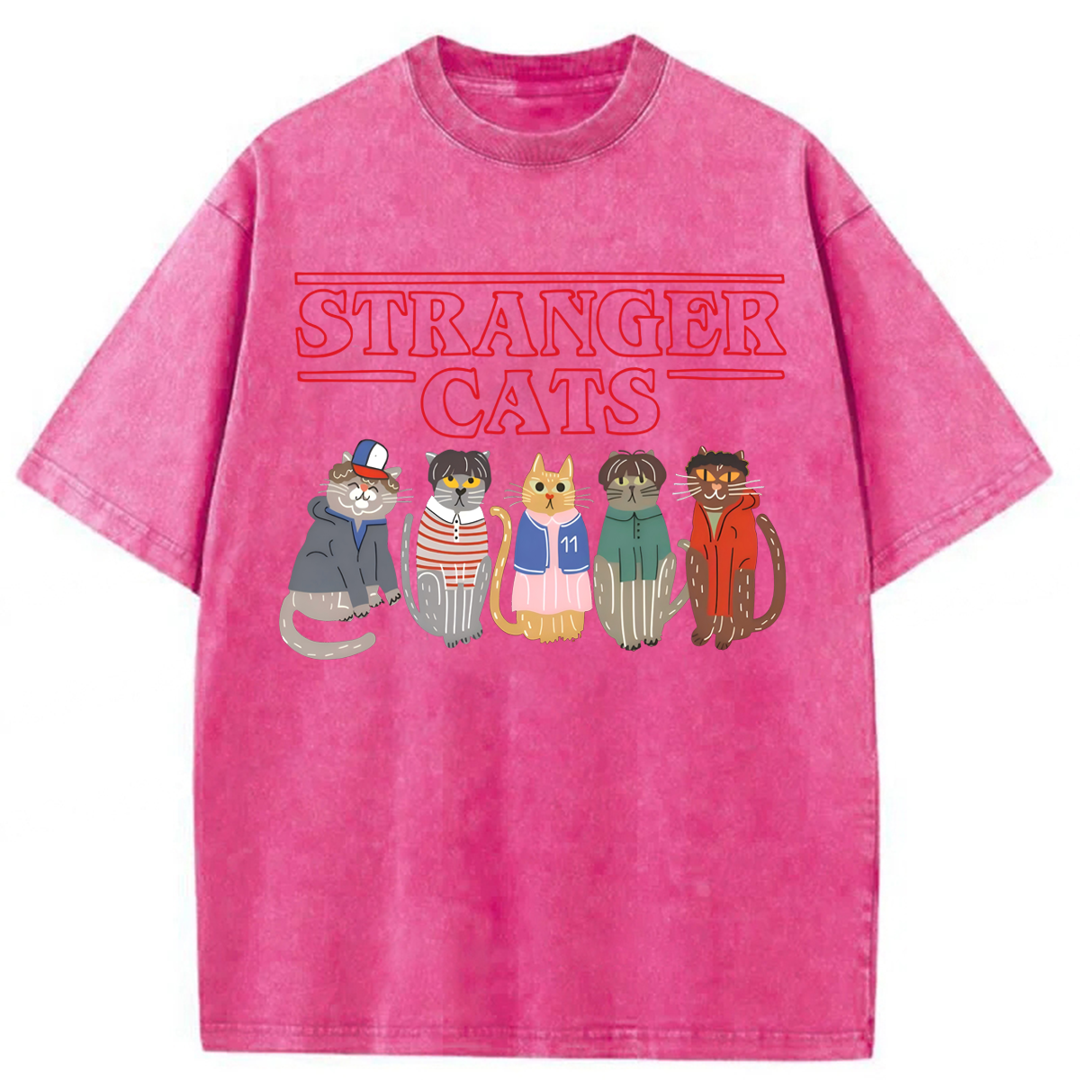 bbb Stranger Cats Washed T-shirt