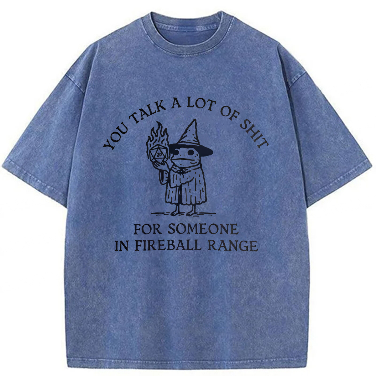 bbb Frog Wizard You Talk A Lot Of Shit Washed T-shirt