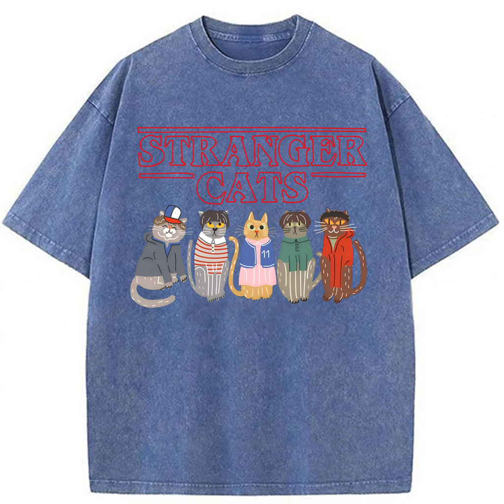 bbb Stranger Cats Washed T-shirt