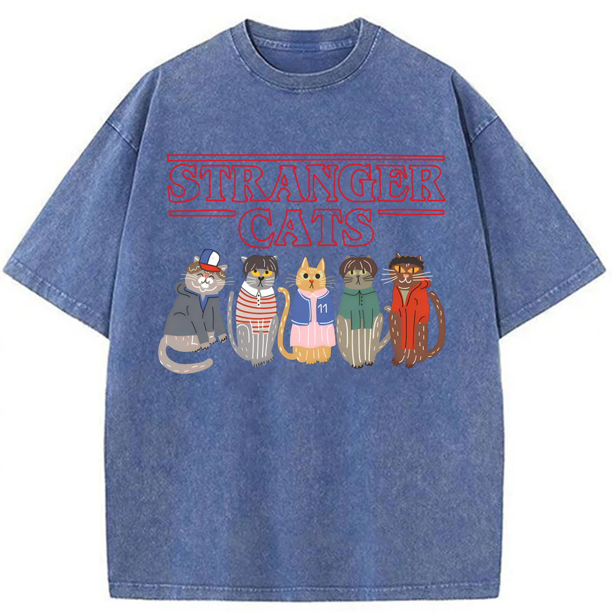 bbb Stranger Cats Washed T-shirt