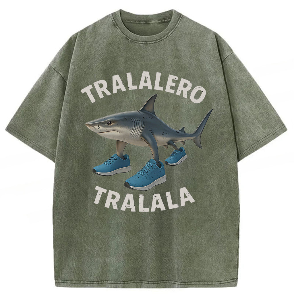 bbb Tralalero Tralala Shark Washed T-shirt