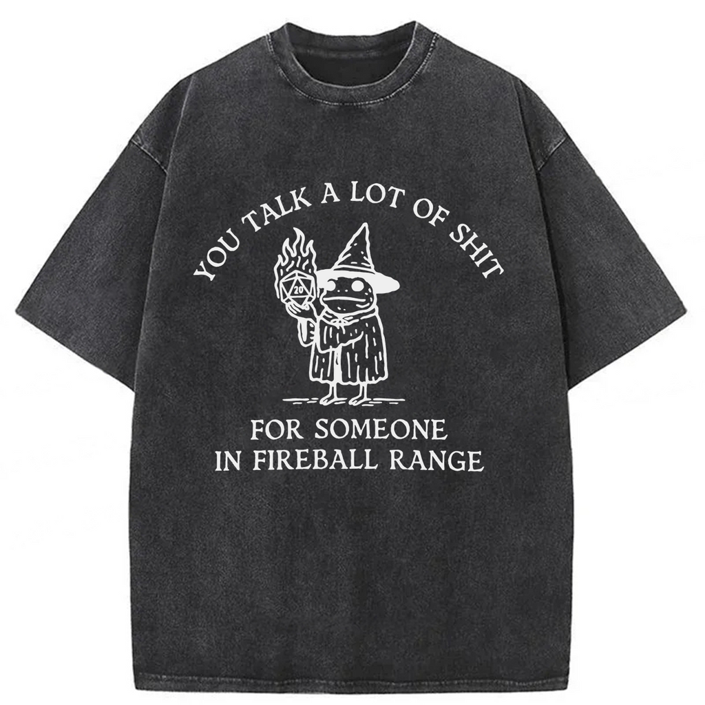 bbb Frog Wizard You Talk A Lot Of Shit Washed T-shirt