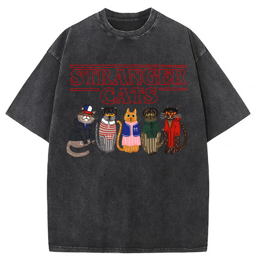 bbb Stranger Cats Washed T-shirt