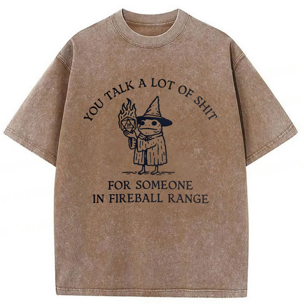 bbb Frog Wizard You Talk A Lot Of Shit Washed T-shirt