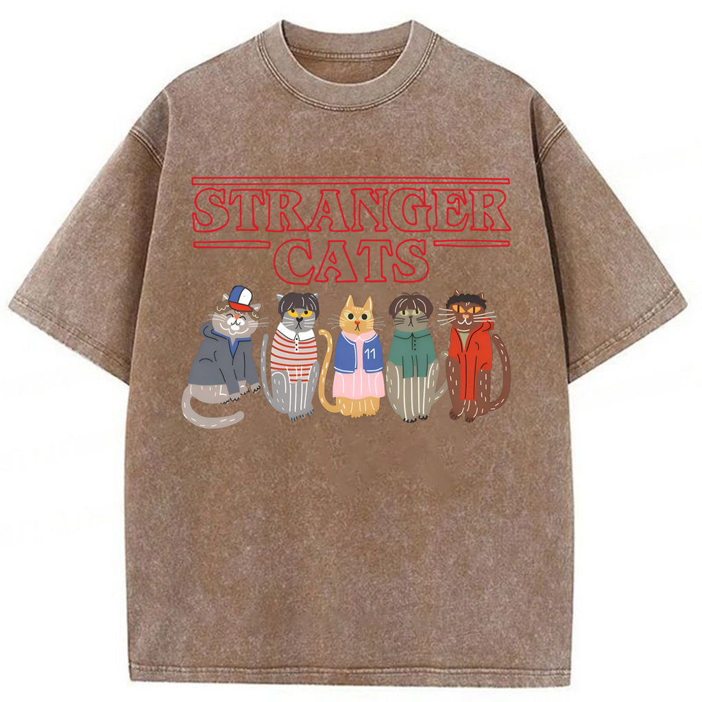 bbb Stranger Cats Washed T-shirt
