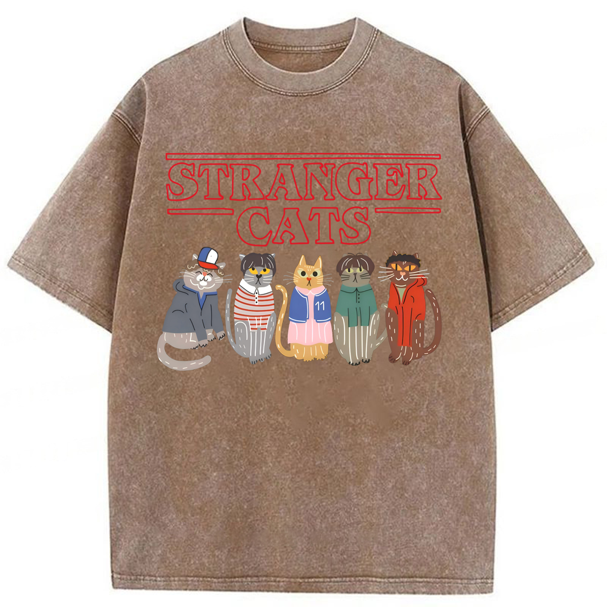 bbb Stranger Cats Washed T-shirt