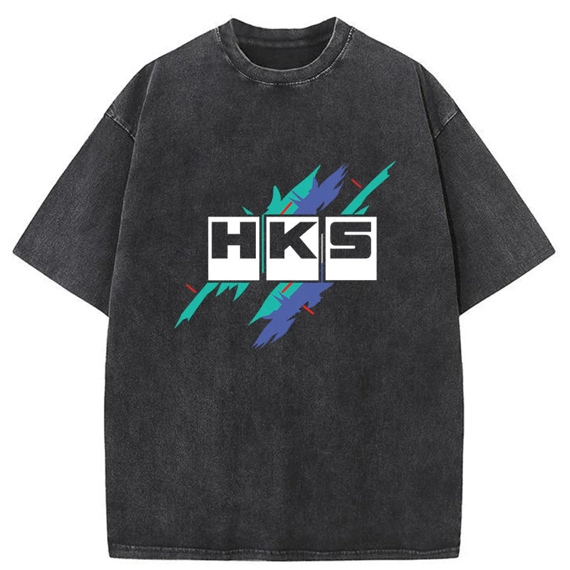 bbb HKS Drifting Drag JDM Washed T-Shirt