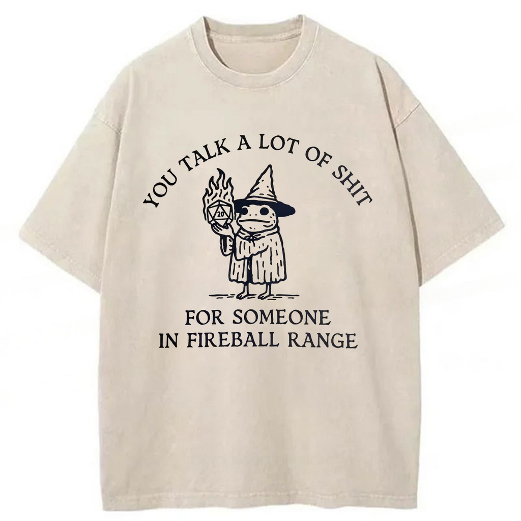 bbb Frog Wizard You Talk A Lot Of Shit Washed T-shirt