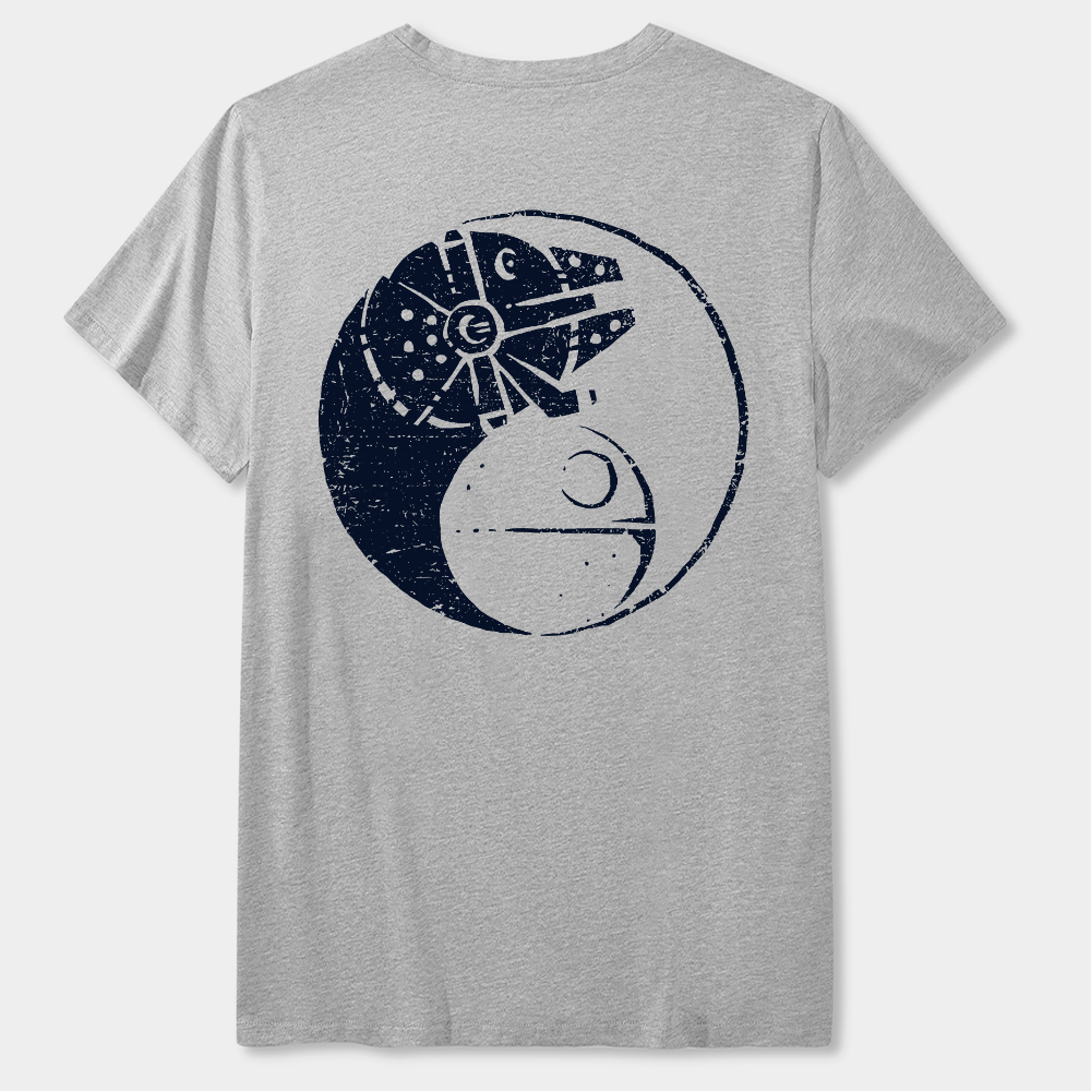 Balancing The Force Front And Back Printing  T-Shirt