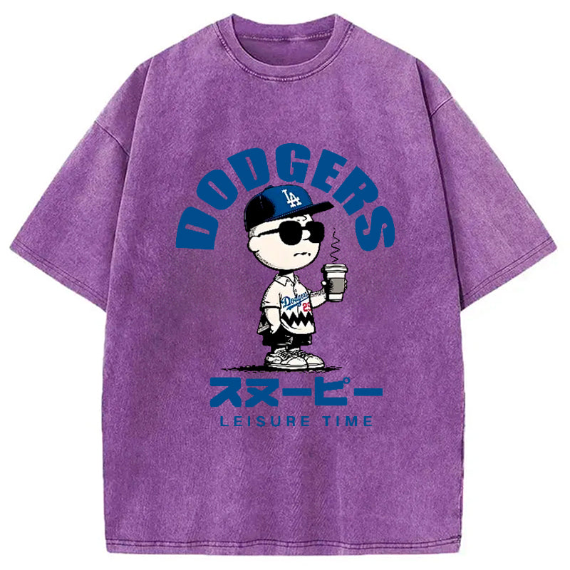 bbb Dodger Snoopy Vintage Japanese Washed T-Shirt