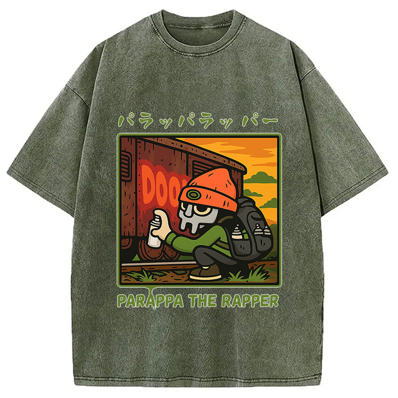 bbb PaRappa the Rapper MF DOOM Washed T-Shirt