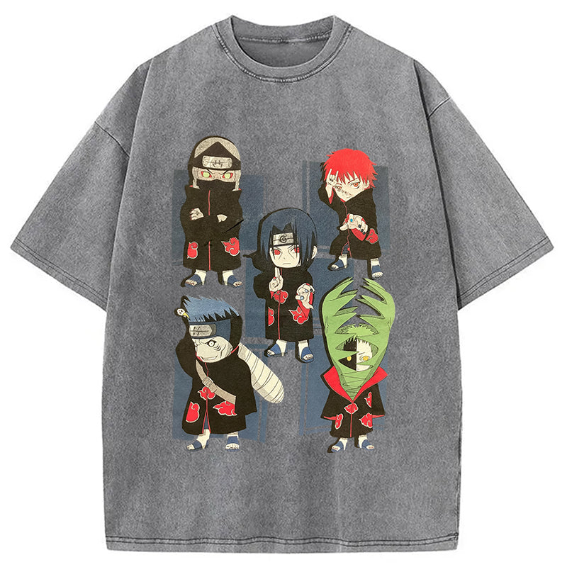 bbb Japanese Anime Chibi Washed T-Shirt