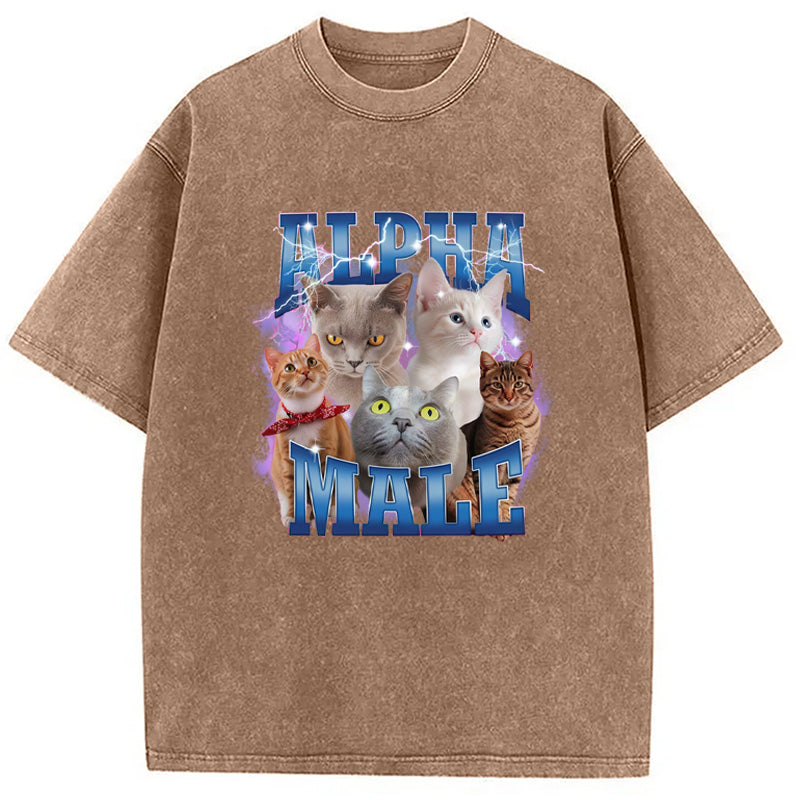 bbb Blue Lightning Alpha Male Washed T-Shirt