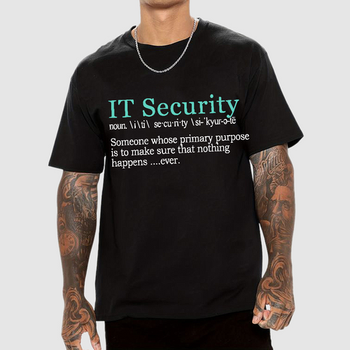 Best Funny IT Security Cybersecurity Definition Gi  T-Shirt