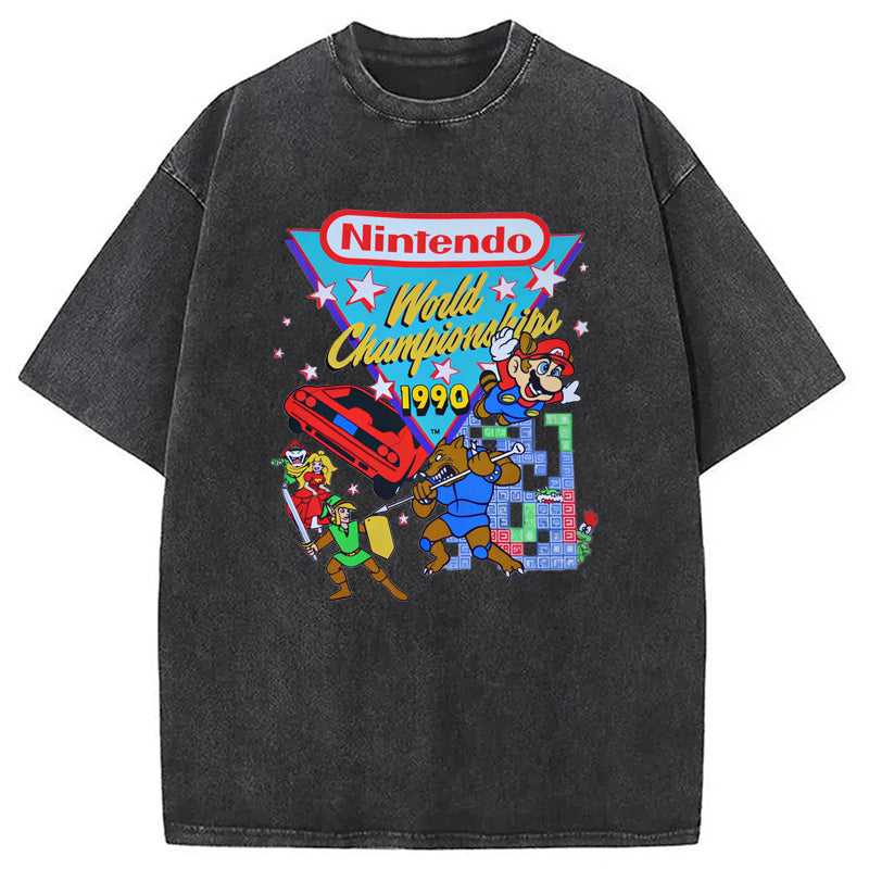 bbb Nintendo 1990 World Championships Washed T-Shirt