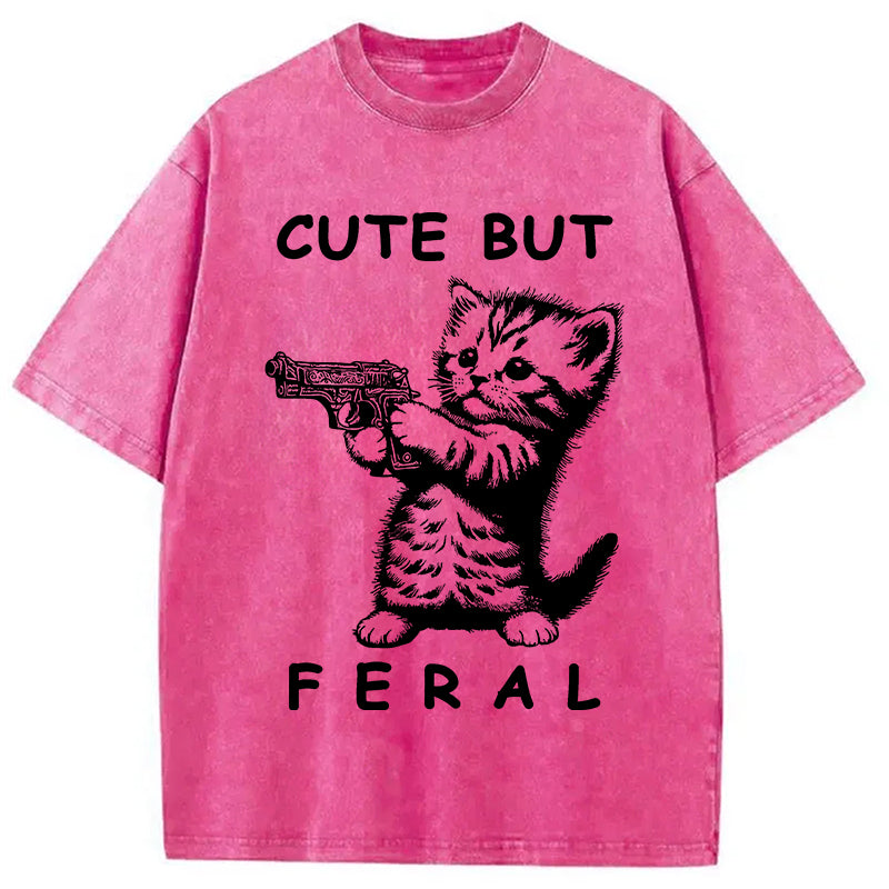 bbb Ferocious Cat Washed T-Shirt