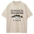 bbb Buy a Man Eat Fish Washed T-Shirt