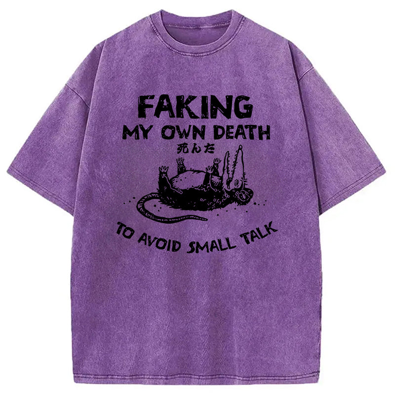 bbb Faking My Own Death Washed T-Shirt