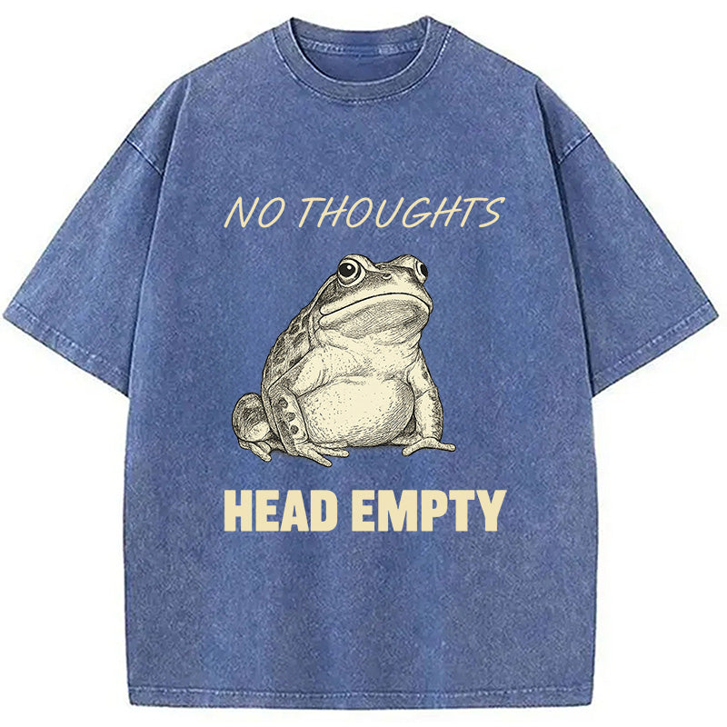 bbb No Thoughts Frog Washed T-Shirt